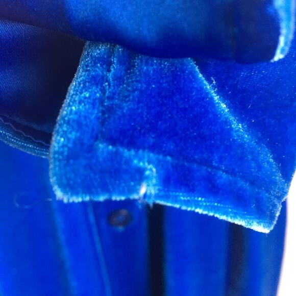 Soft Surroundings Blue Velour Button Up Long Sleeve Lagenlook  Tunic 1X - Picture 3 of 9